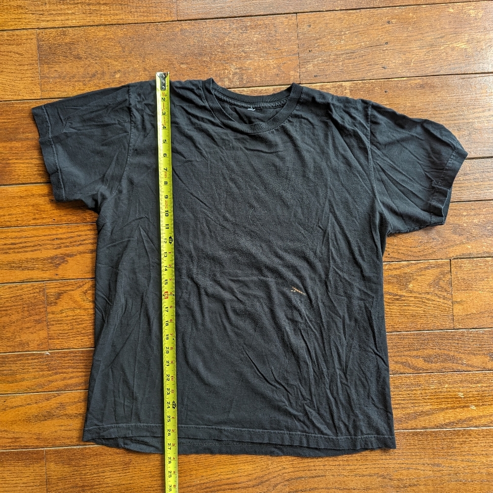 Men's black cotton short sleeve tshirt